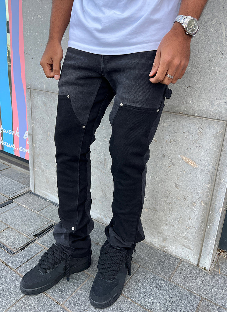 Jean de charpentier vintage à pattes d'éléphant